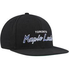 NHL Toronto Maple Leafs Mitchell & Ness Core Team Script 2.0 Snapback Hat - Black