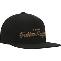 NHL Vegas Golden Knights Mitchell & Ness Core Team Script 2.0 Snapback Hat - Black