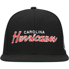NHL Carolina Hurricanes Mitchell & Ness Core Team Script 2.0 Snapback Hat - Black