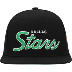 NHL Dallas Stars Mitchell & Ness Core Team Script 2.0 Snapback Hat - Black