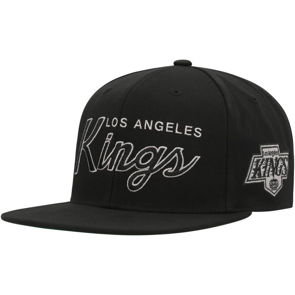 NHL Los Angeles Kings Mitchell & Ness Core Team Script 2.0 Snapback Hat - Black