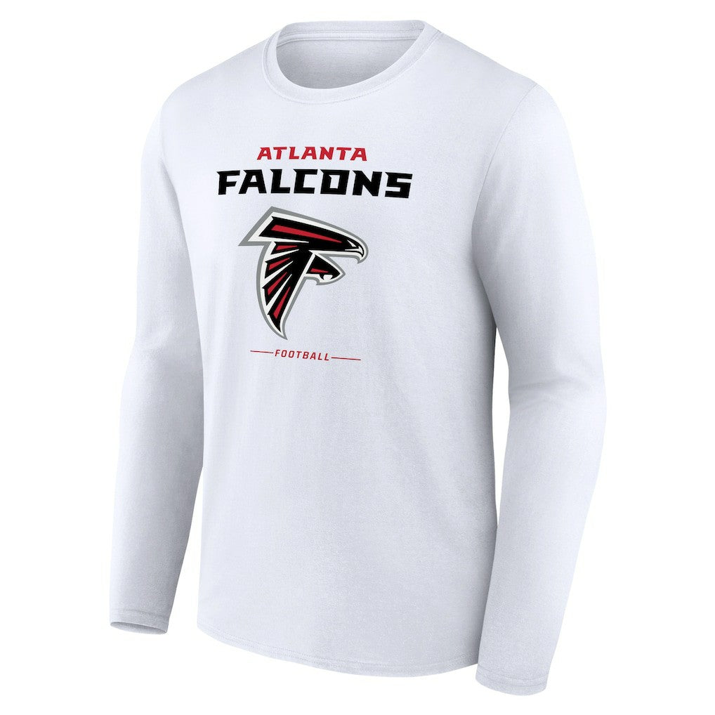 Atlanta Falcons Team Lockup Long Sleeve T-Shirt White