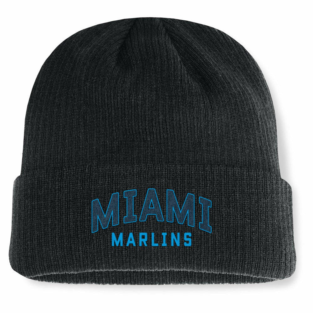 Miami Marlins Fanatics Andee Cuffed Knit Hat - Black Hats