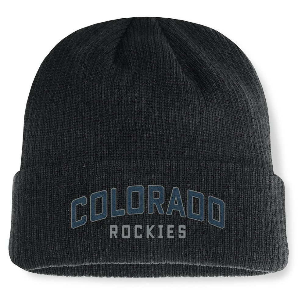 Colorado Rockies Fanatics Andee Cuffed Knit Hat - Black Hats