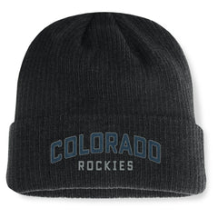 Colorado Rockies Fanatics Andee Cuffed Knit Hat - Black Hats