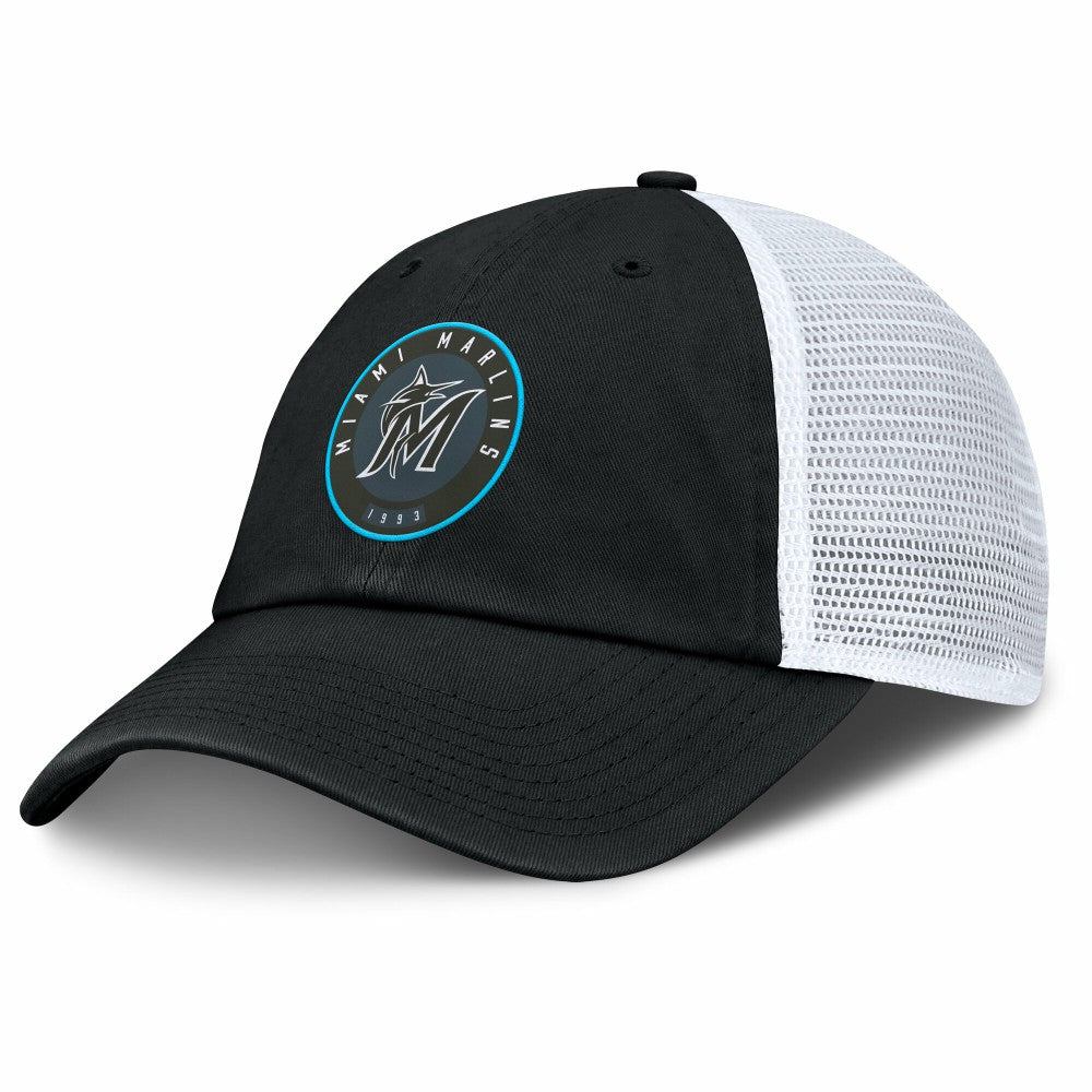 Miami Marlins Fanatics Averies Adjustable Hat - Black/White Hats
