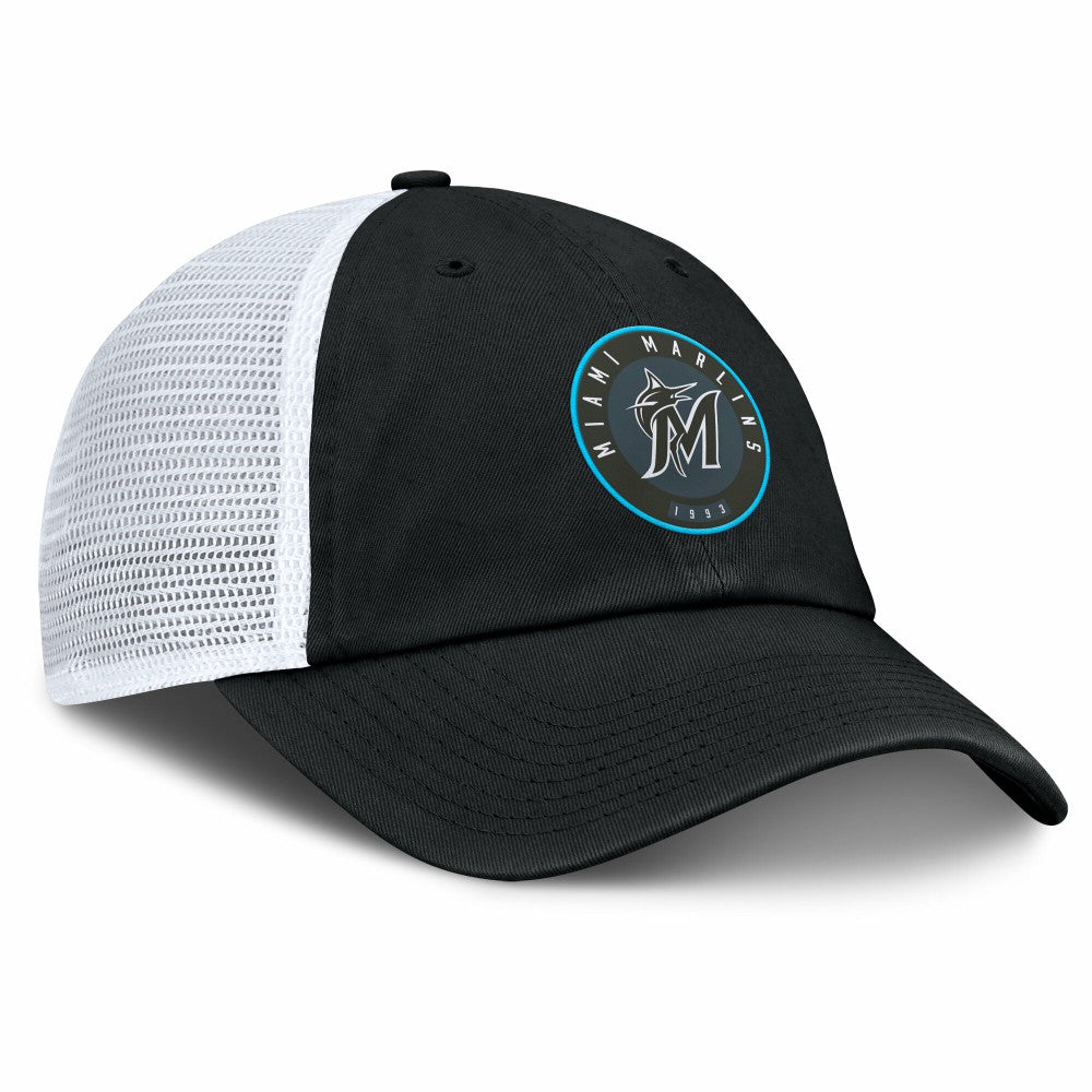 Miami Marlins Fanatics Averies Adjustable Hat - Black/White Hats