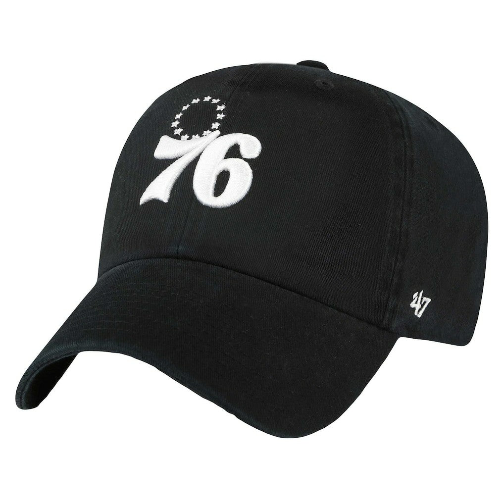 Philadelphia 76ers '47 Core Logo Clean Up Adjustable Hat Black