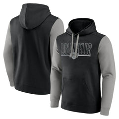 NHL Los Angeles Kings Logo Athletic Deliver Fleece Pullover Hoodie - Black