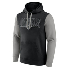 NHL Los Angeles Kings Logo Athletic Deliver Fleece Pullover Hoodie - Black