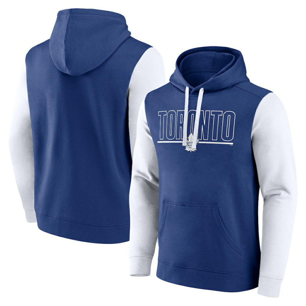 NHL Toronto Maple Leafs Logo Athletic Deliver Fleece Pullover Hoodie - Blue
