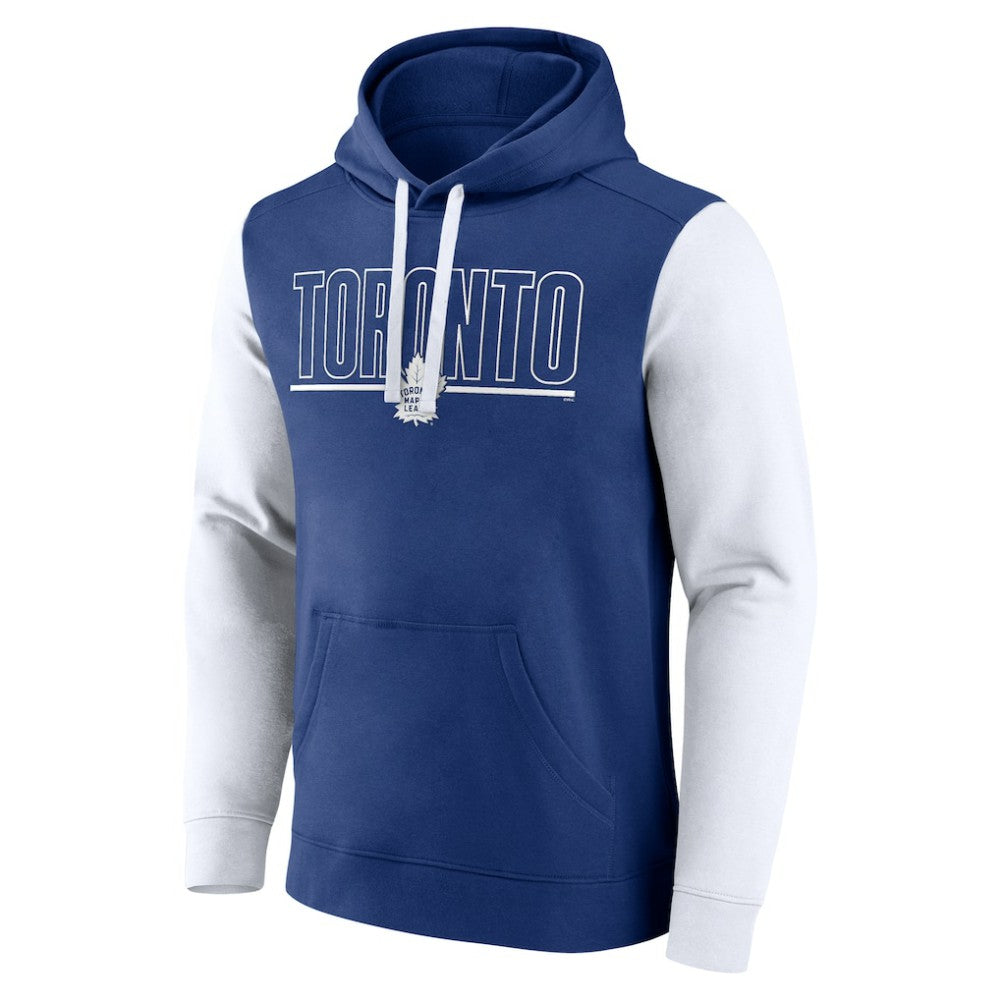 NHL Toronto Maple Leafs Logo Athletic Deliver Fleece Pullover Hoodie - Blue