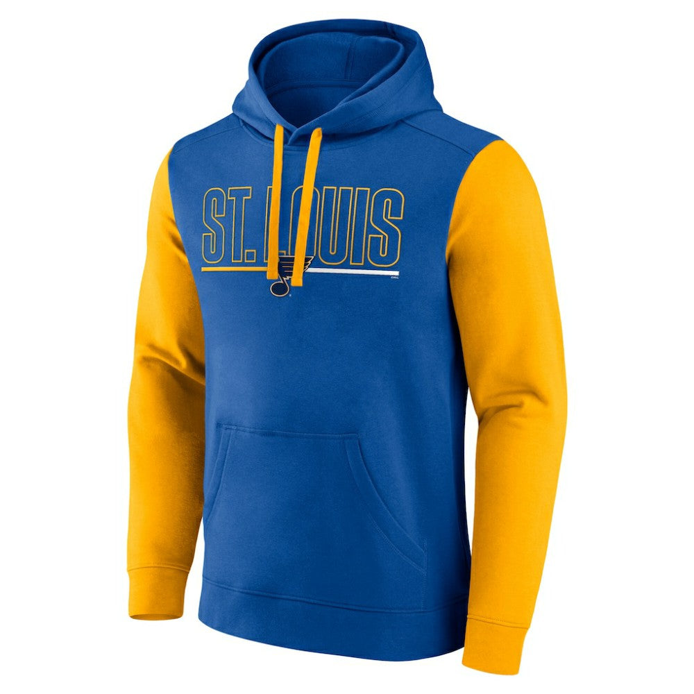 NHL St. Louis Blues Logo Athletic Deliver Fleece Pullover Hoodie - Blue