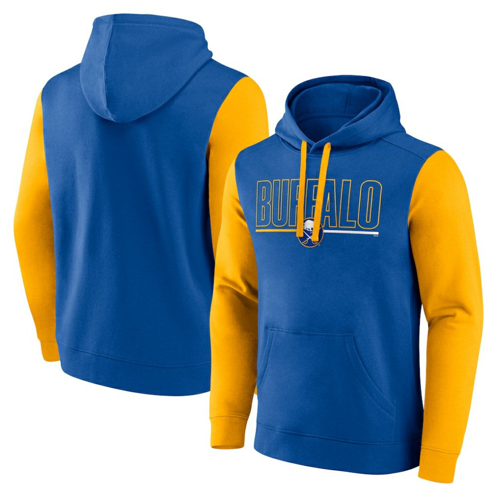 NHL Buffalo Sabres Logo Athletic Deliver Fleece Pullover Hoodie - Royal