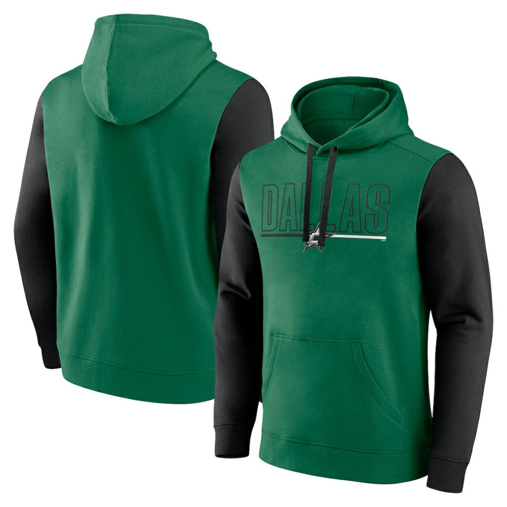 NHL Dallas Stars Logo Athletic Deliver Fleece Pullover Hoodie - Kelly Green