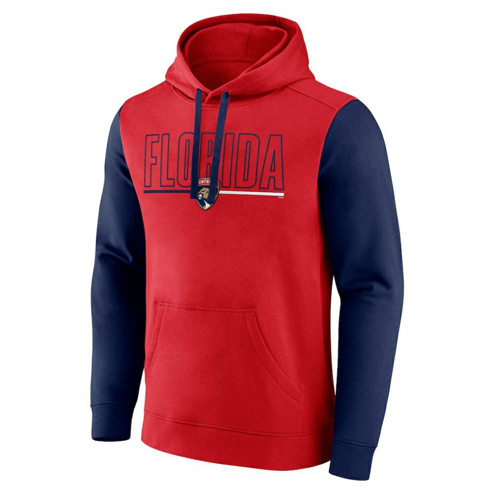 NHL Florida Panthers Logo Athletic Deliver Fleece Pullover Hoodie - Red