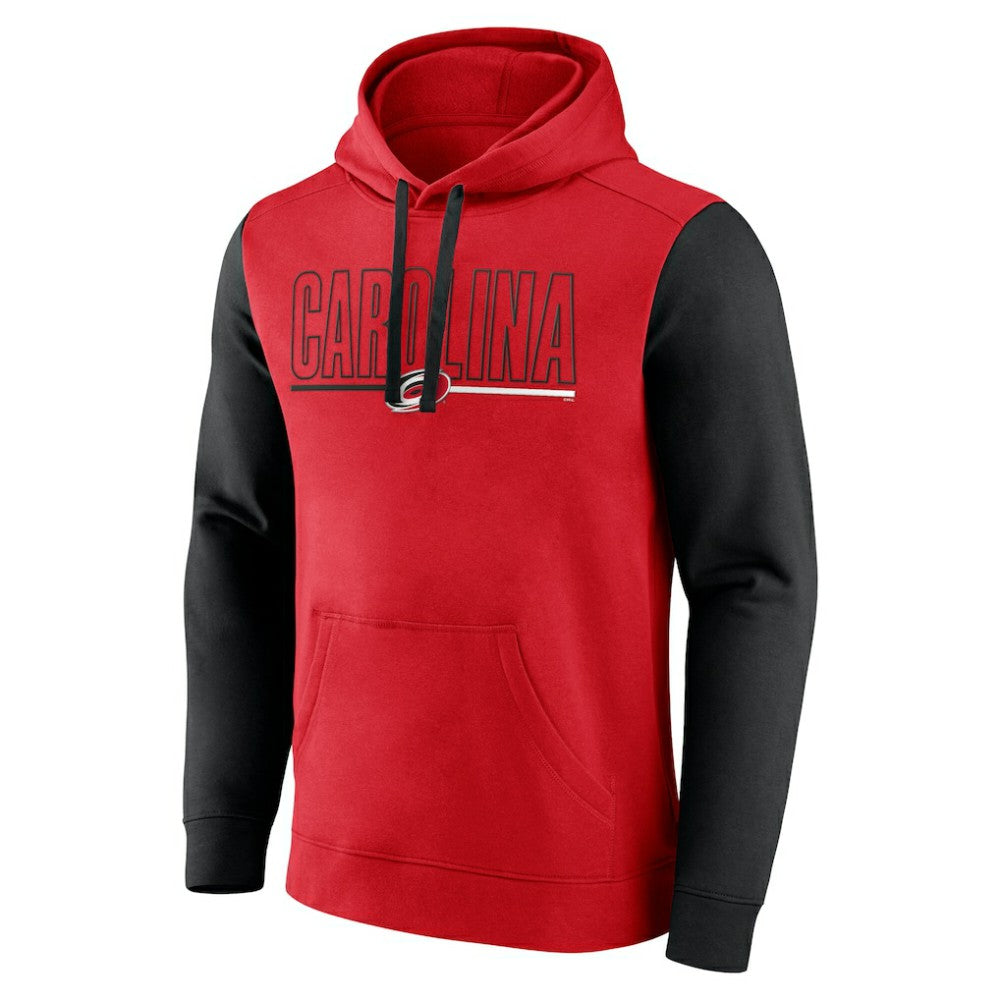 NHL Carolina Hurricanes Logo Athletic Deliver Fleece Pullover Hoodie - Red