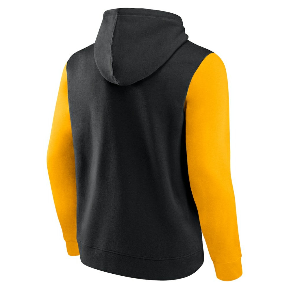 NHL Boston Bruins Logo Athletic Deliver Fleece Pullover Hoodie - Black