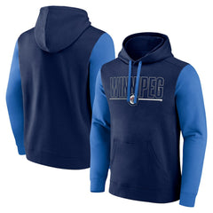 NHL Winnipeg Jets Logo Athletic Deliver Fleece Pullover Hoodie - Navy