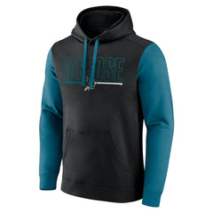 NHL San Jose Sharks Logo Athletic Deliver Fleece Pullover Hoodie - Black