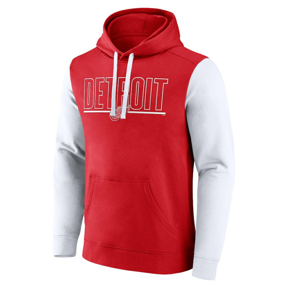 NHL Detroit Red Wings Logo Athletic Deliver Fleece Pullover Hoodie - Red