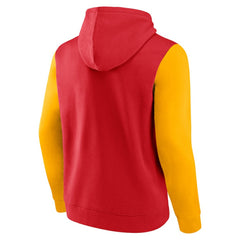NHL Calgary Flames Logo Athletic Deliver Fleece Pullover Hoodie - Red