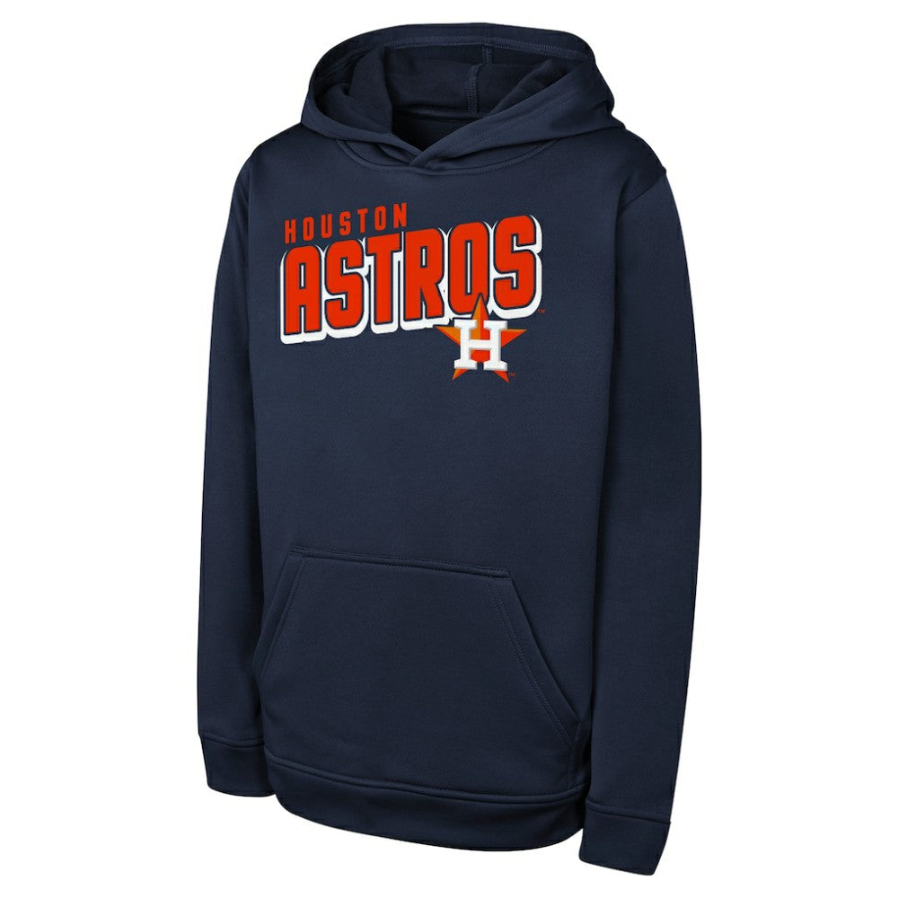 Houston Astros Youth Cyber Punk Pullover Hoodie - Navy Hoodies