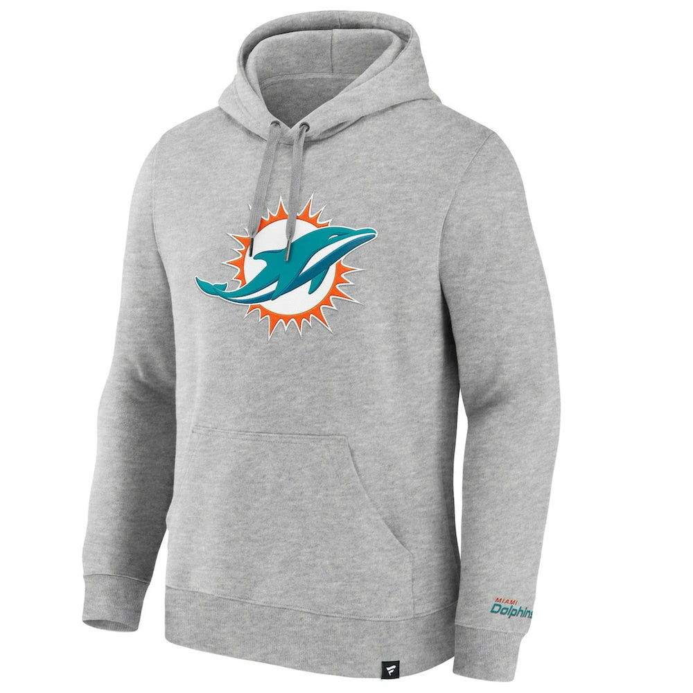 Miami Dolphins Legacy Fleece Pullover Hoodie Heather Gray