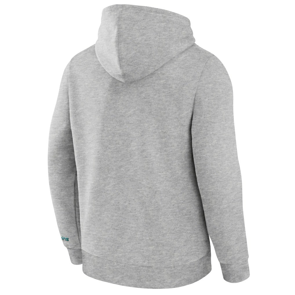 Miami Dolphins Legacy Fleece Pullover Hoodie Heather Gray