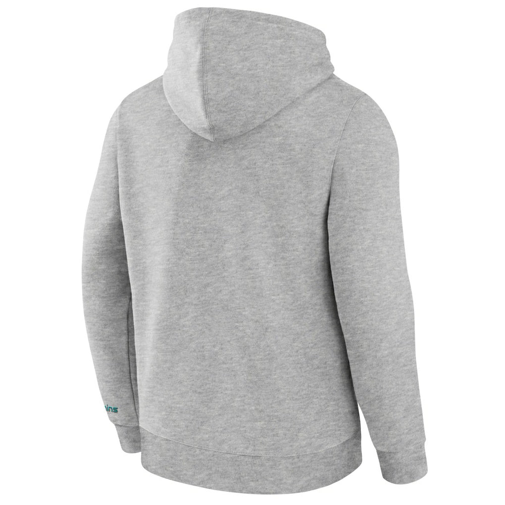 Miami Dolphins Legacy Fleece Pullover Hoodie Heather Gray