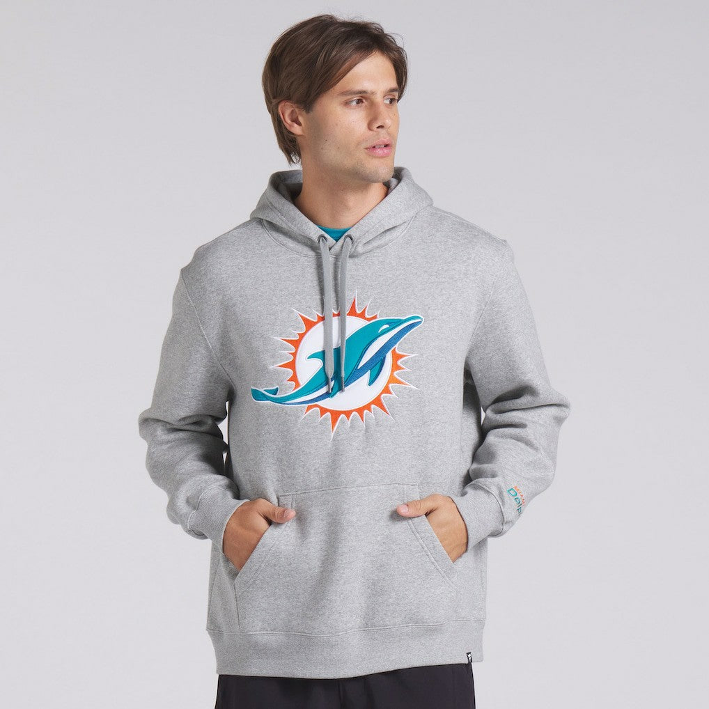 Miami Dolphins Legacy Fleece Pullover Hoodie Heather Gray
