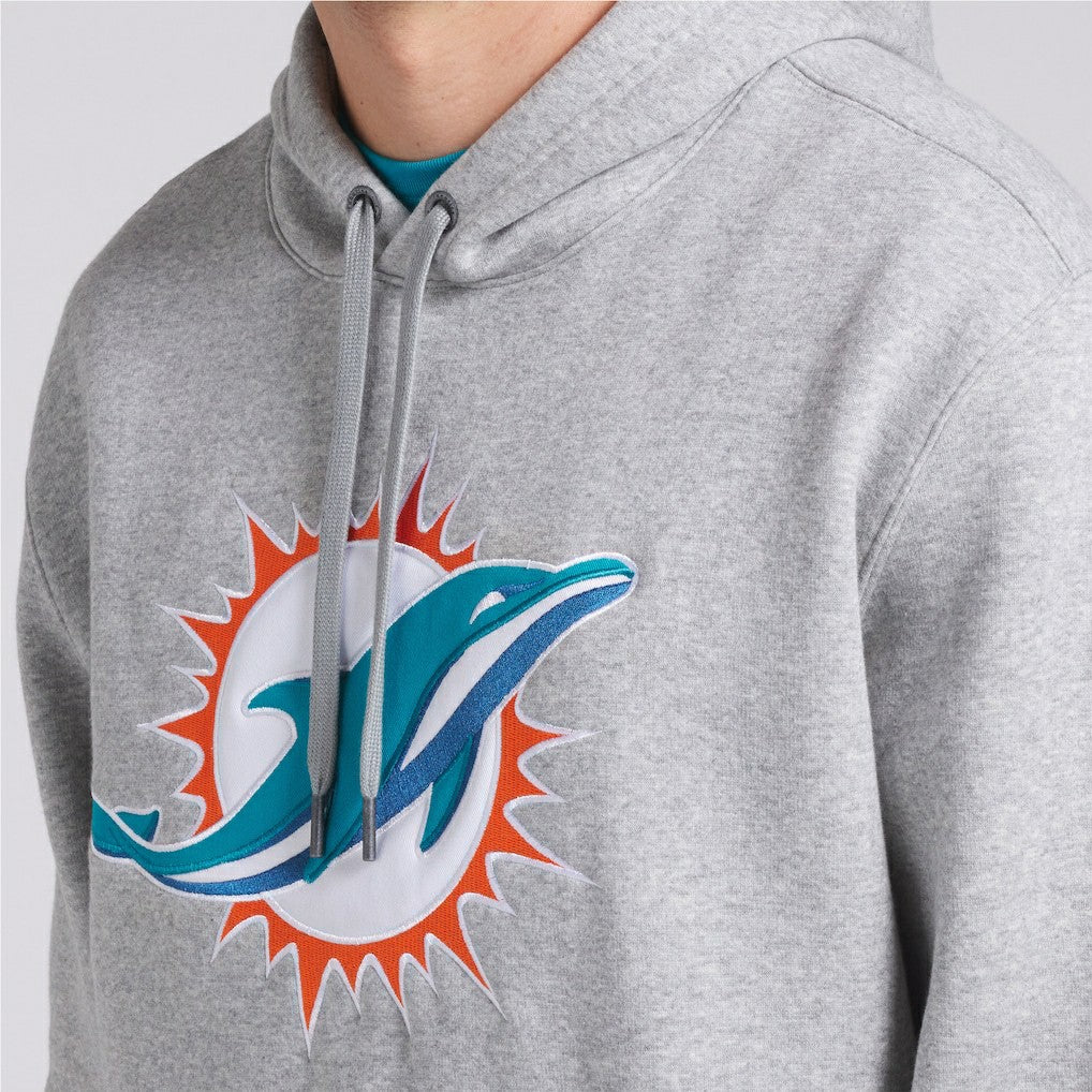 Miami Dolphins Legacy Fleece Pullover Hoodie Heather Gray