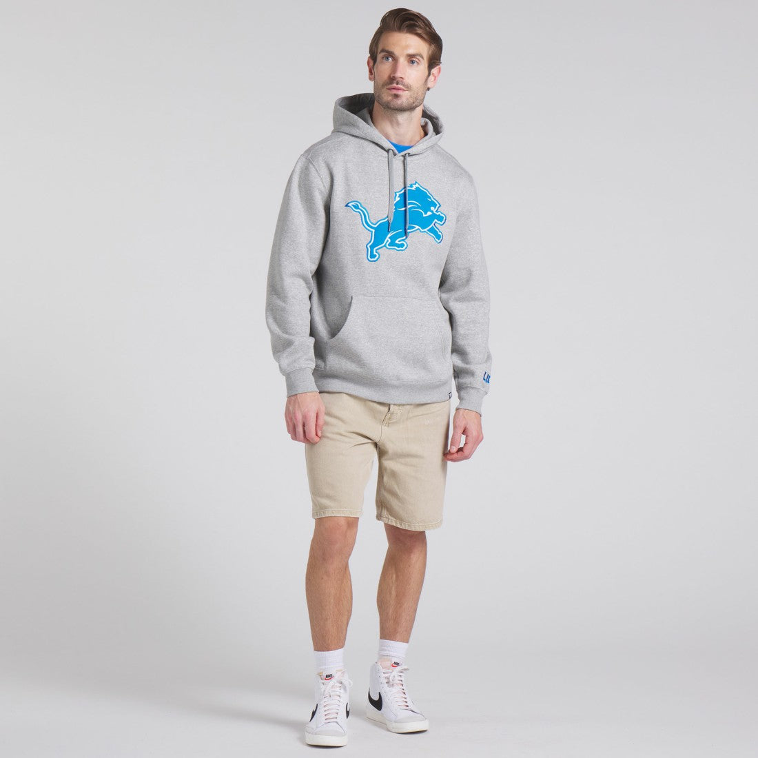 Detroit Lions Legacy Fleece Pullover Hoodie Heather Gray
