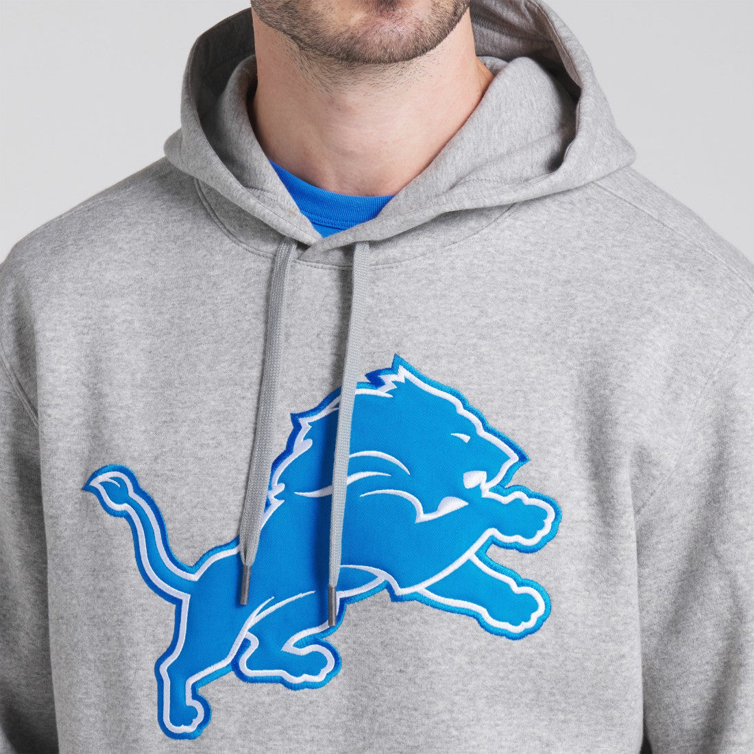 Detroit Lions Legacy Fleece Pullover Hoodie Heather Gray