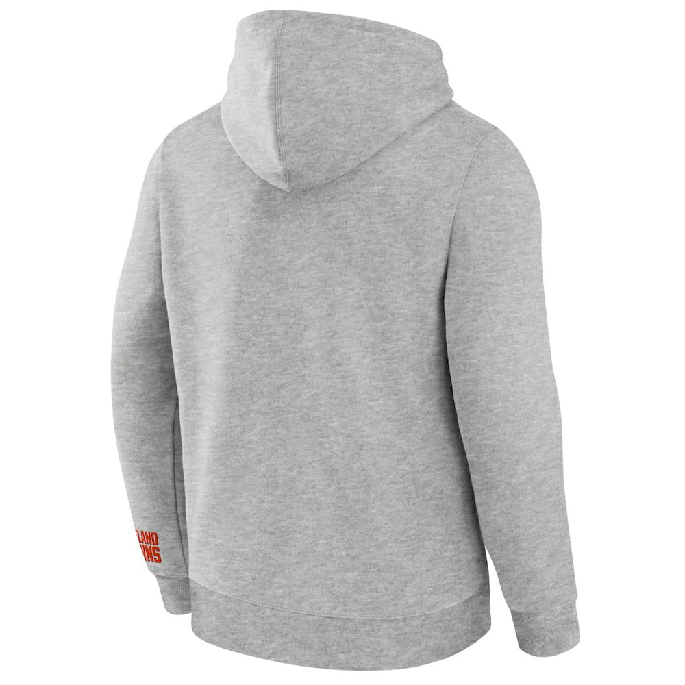 Cleveland Browns Legacy Fleece Pullover Hoodie Heather Gray