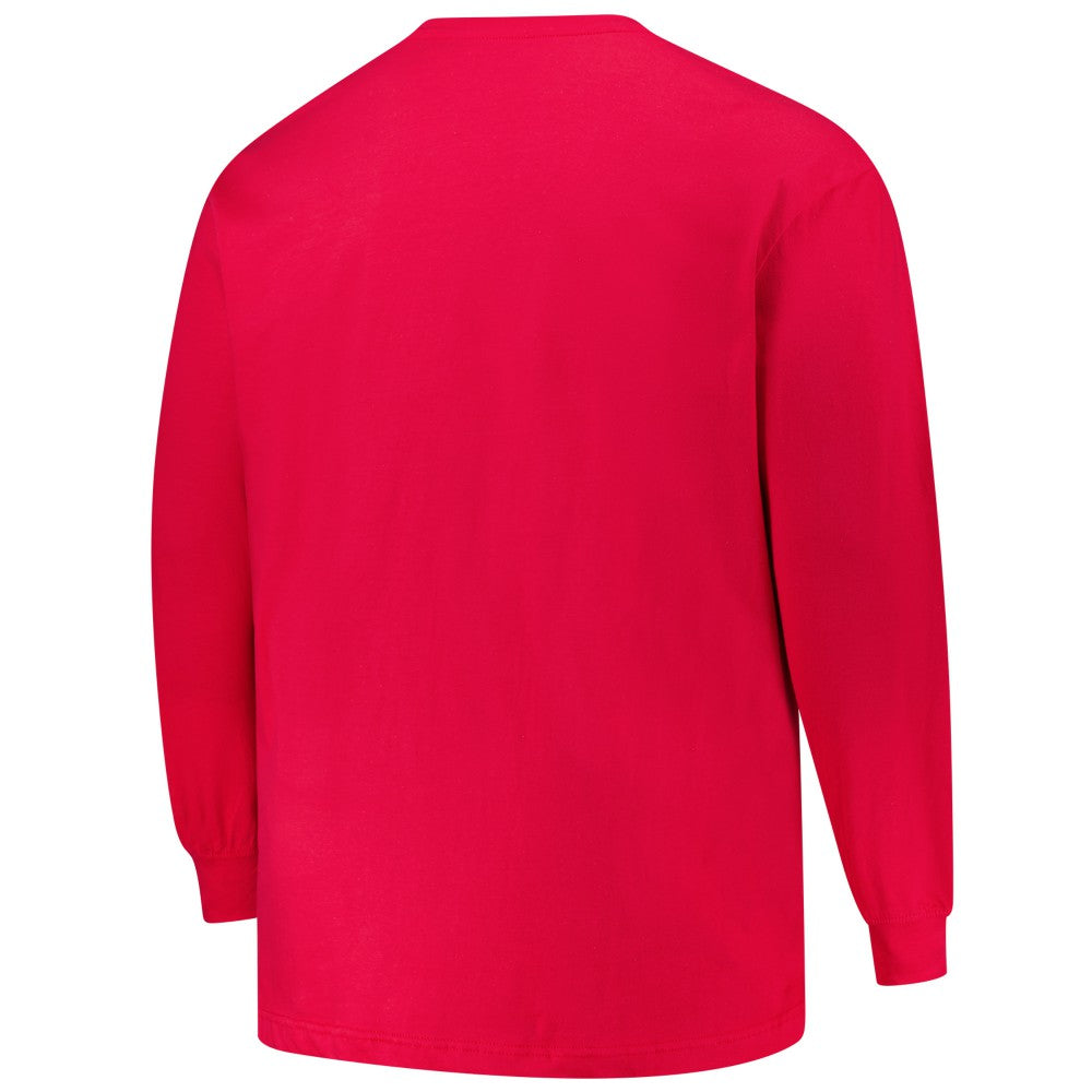 Minnesota Twins Profile Big & Tall Two-Hit Long Sleeve T-Shirt - Red T-shirts