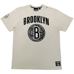 Brooklyn Nets NBA x Two Hype Unisex Culture & Hoops T-Shirt - Cream