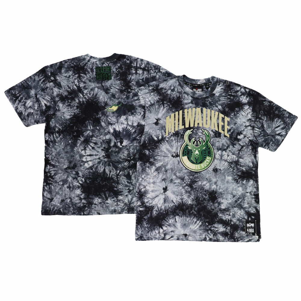 Milwaukee Bucks NBA x Two Hype Unisex Culture & Hoops Tie-Dye T-Shirt - Black