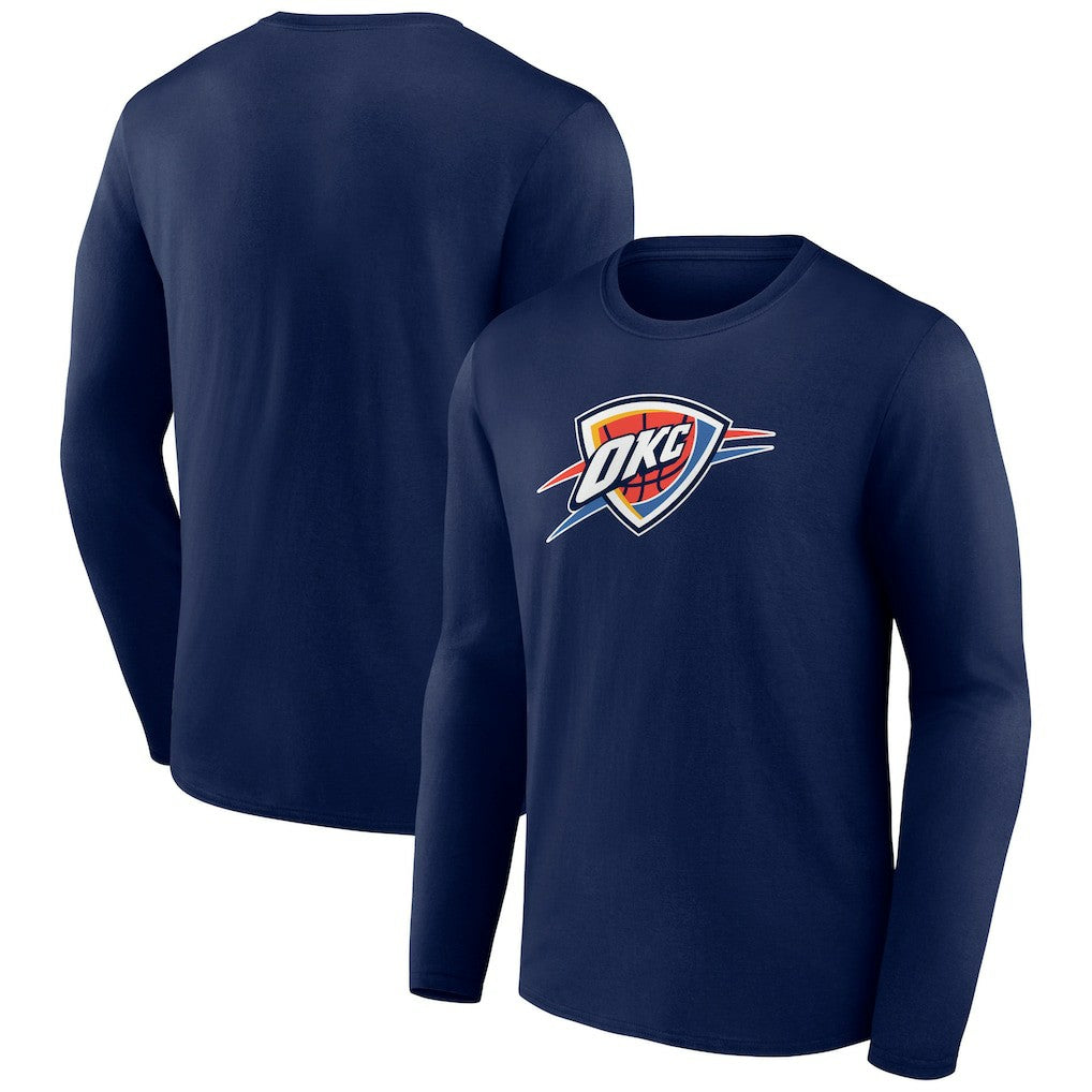 Oklahoma City Thunder Primary Logo Long Sleeve T-Shirt Navy