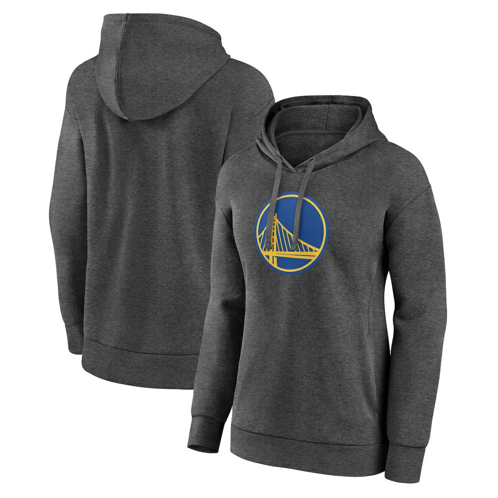 Golden State Warriors Women's Primary Logo Pullover Hoodie Charcoal