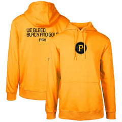 Pittsburgh Pirates Levelwear City Connect Podium Core 2.0 Pullover Hoodie - Gold Hoodies