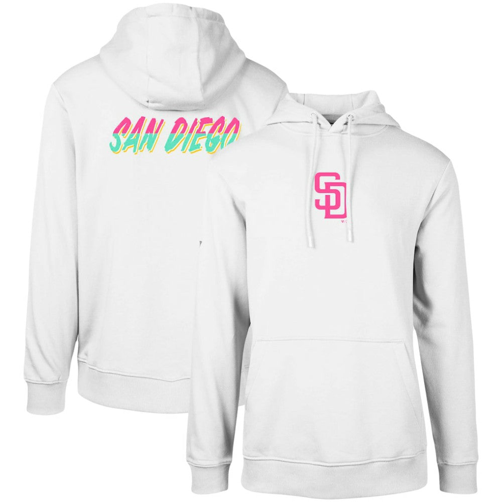 San Diego Padres Levelwear City Connect Podium Core 2.0 Pullover Hoodie - White Hoodies