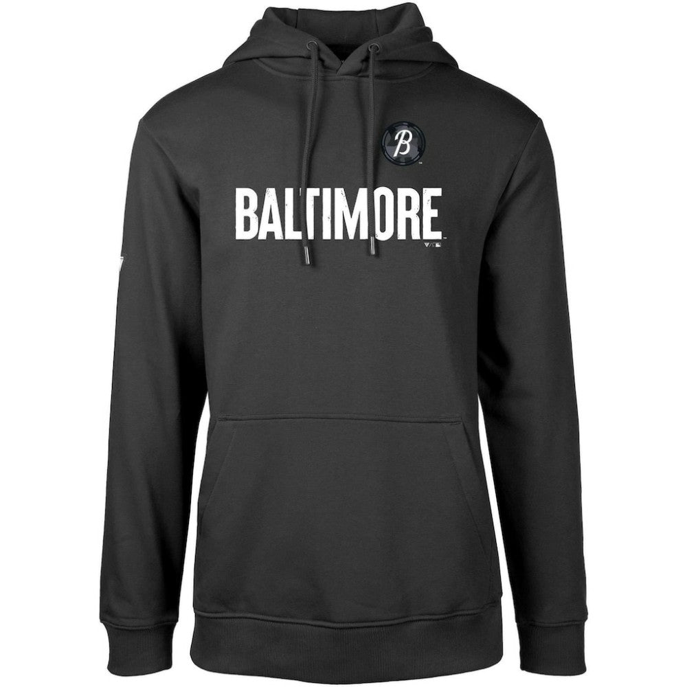 Baltimore Orioles Levelwear City Connect Podium Core Logo Pullover Hoodie - Black Hoodies