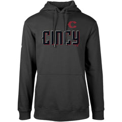 Cincinnati Reds Levelwear City Connect Podium Core Logo Pullover Hoodie - Black Hoodies