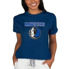 Dallas Mavericks Concepts Sport NBA Women's Concepts Mainstream Terry SS Top Navy