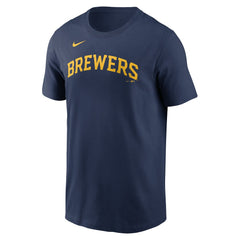 Rhys Hoskins Milwaukee Brewers Nike Fuse Name & Number T-Shirt - Navy T-shirts