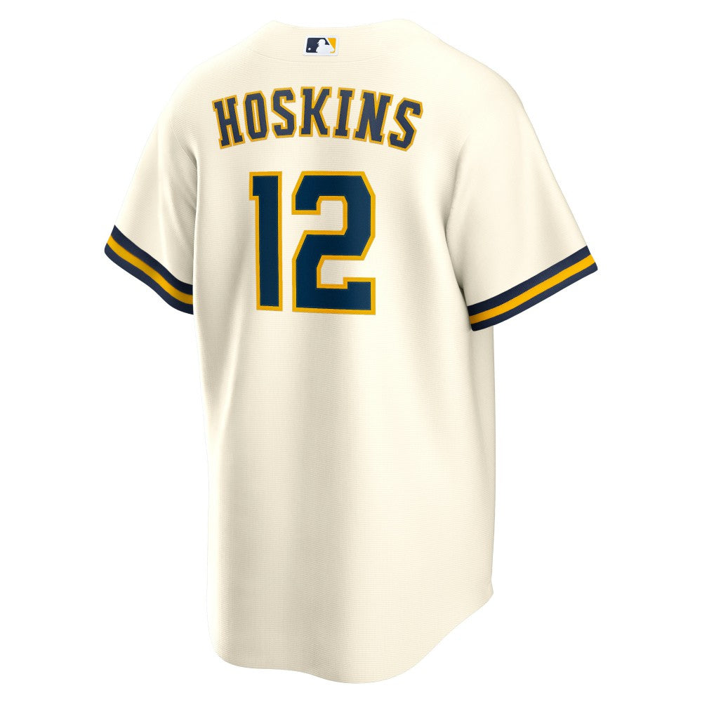 Rhys Hoskins Milwaukee Brewers Nike Home Replica Player Jersey - Cream Jerseys