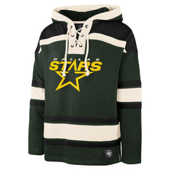 NHL Mike Modano Dallas Stars '47 Retired Player Name & Number Lacer Pullover Hoodie - Green