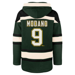 NHL Mike Modano Dallas Stars '47 Retired Player Name & Number Lacer Pullover Hoodie - Green