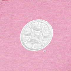 NHL Boston Bruins Antigua Women's White Logo Mentor Quarter-Zip Jacket - Pink